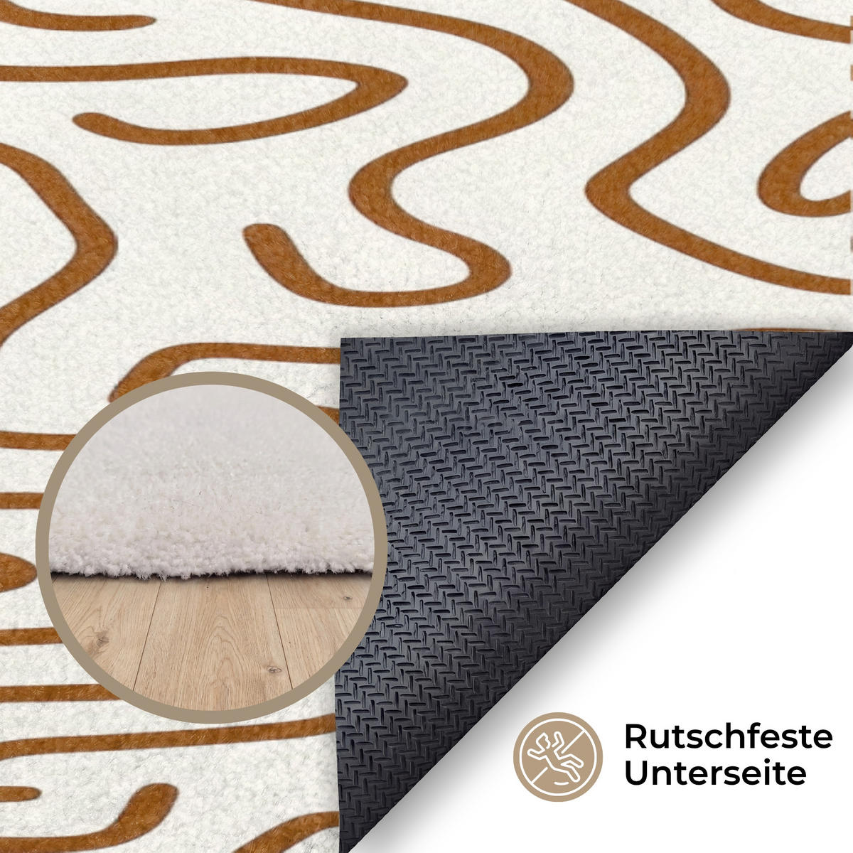 KOBERCE - Minimalistický - Vzor - Terakota - 90x150 cm - hnedá, textil/plast (90/0.4cm) - OnlyWow