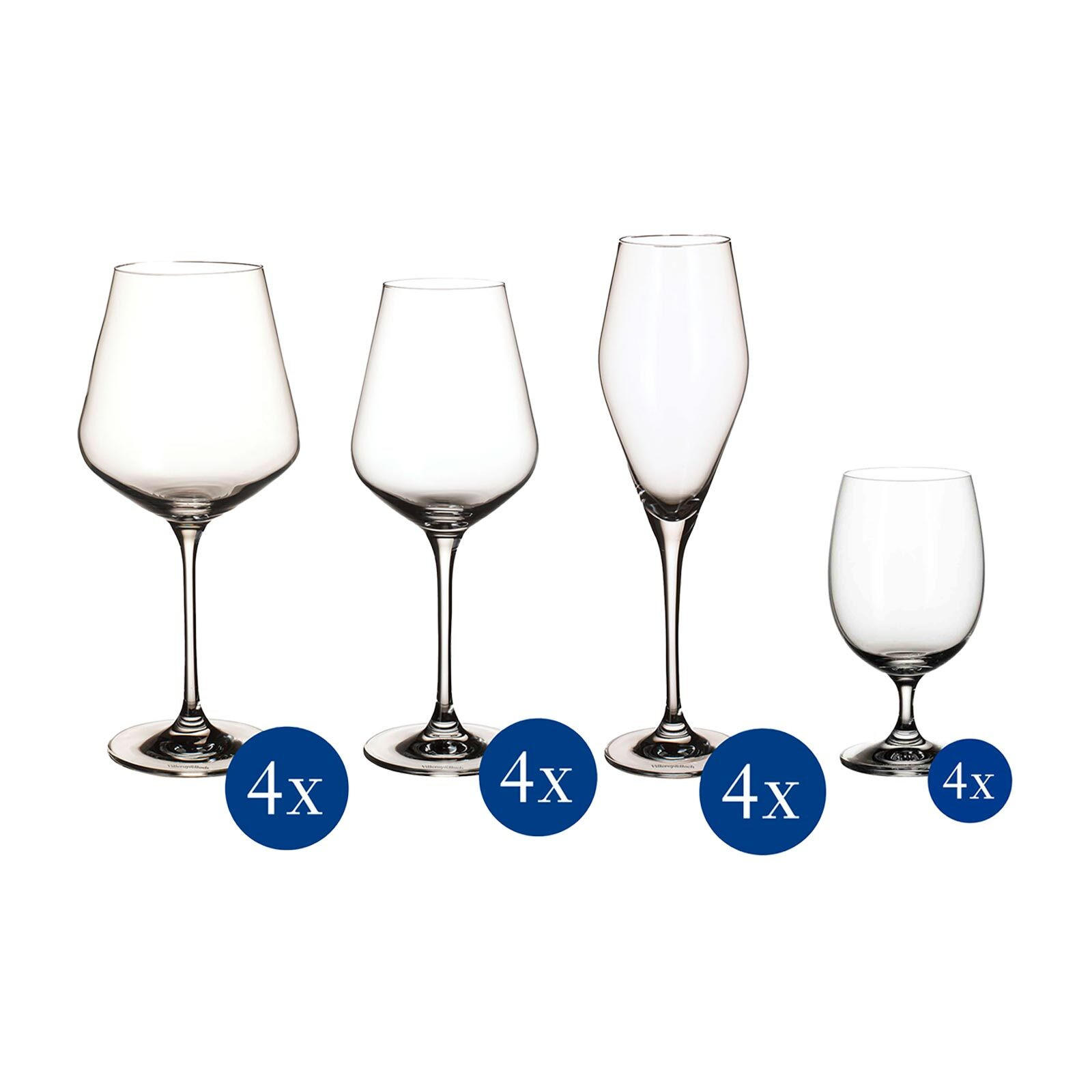 WEIN- UND SEKTGLÄSER La Divina transparent 16er Set - Transparent, Glas - Villeroy & Boch