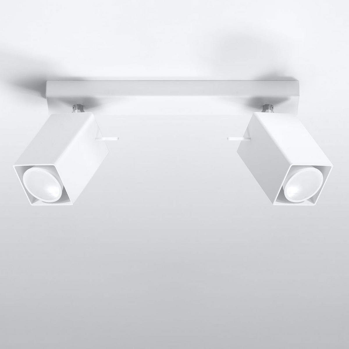 DECKENLEUCHTE Stahl Weiß bewegliche Spots - Weiß, Metall (30/8/15cm)