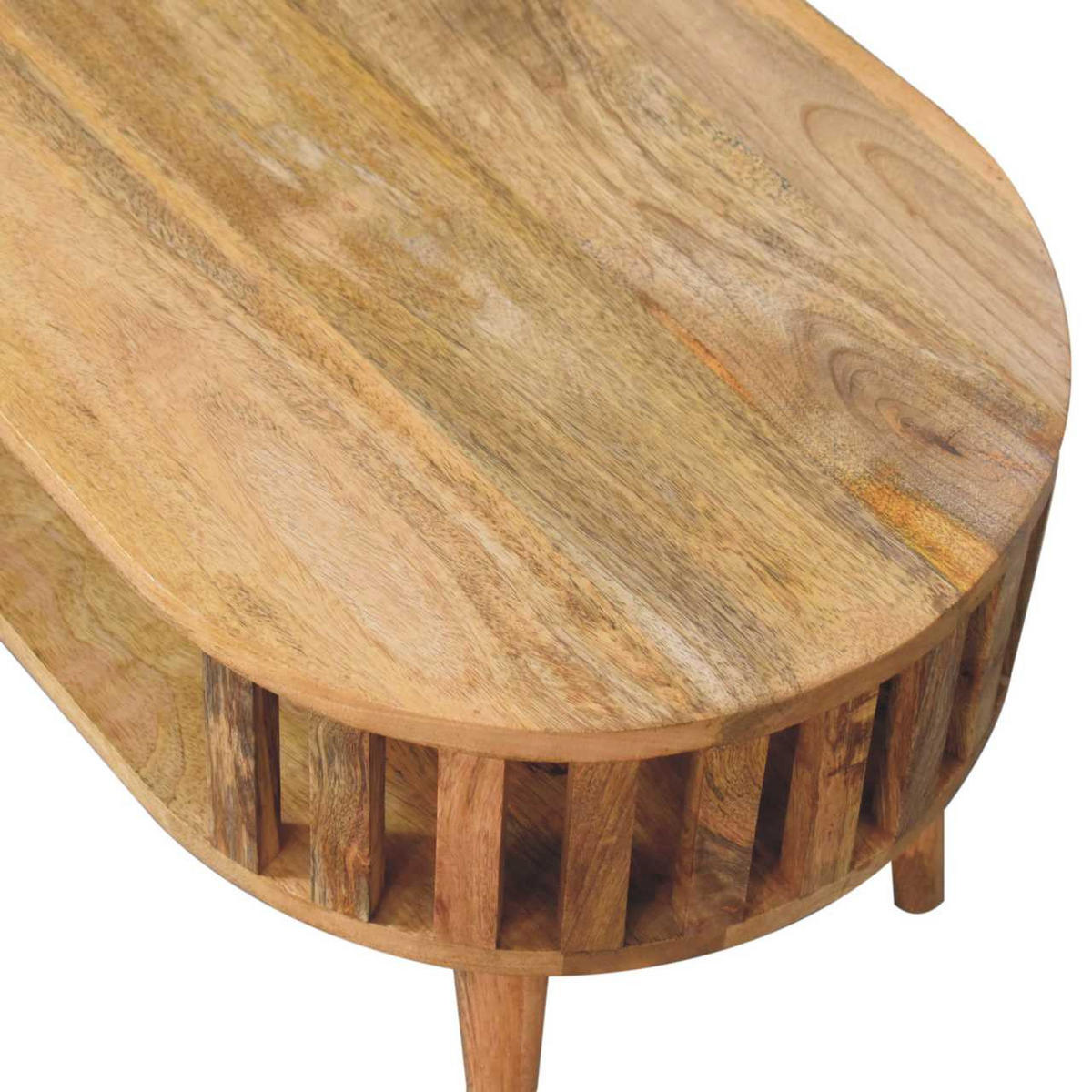 KAFFETISCH Ariella mit Eichen-Finish - Beige/Messingfarben, Holz/Metall (45/65/35cm) - Artisan Furniture