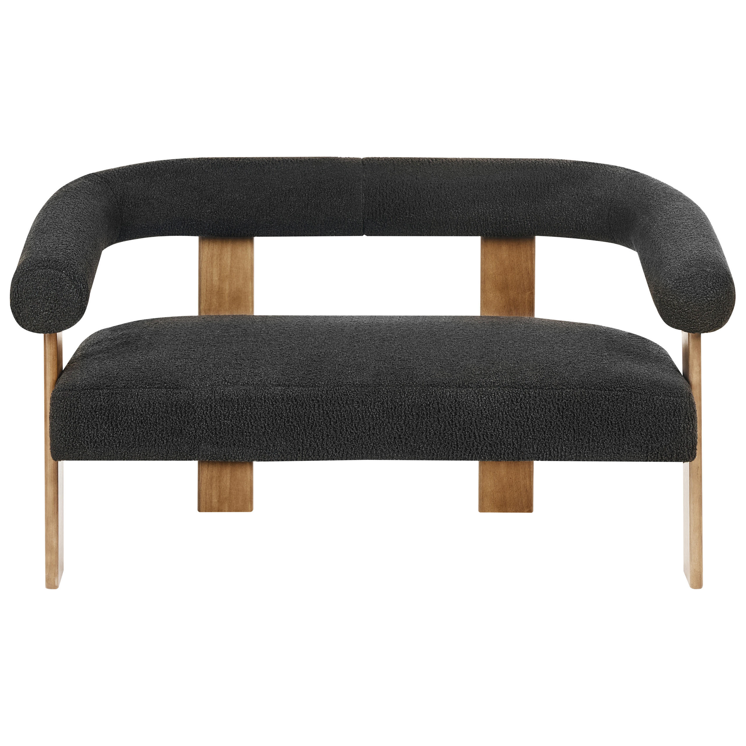 Beliani Sofa-Set Schwarz, Dunkelbraun 138x76x68 cm