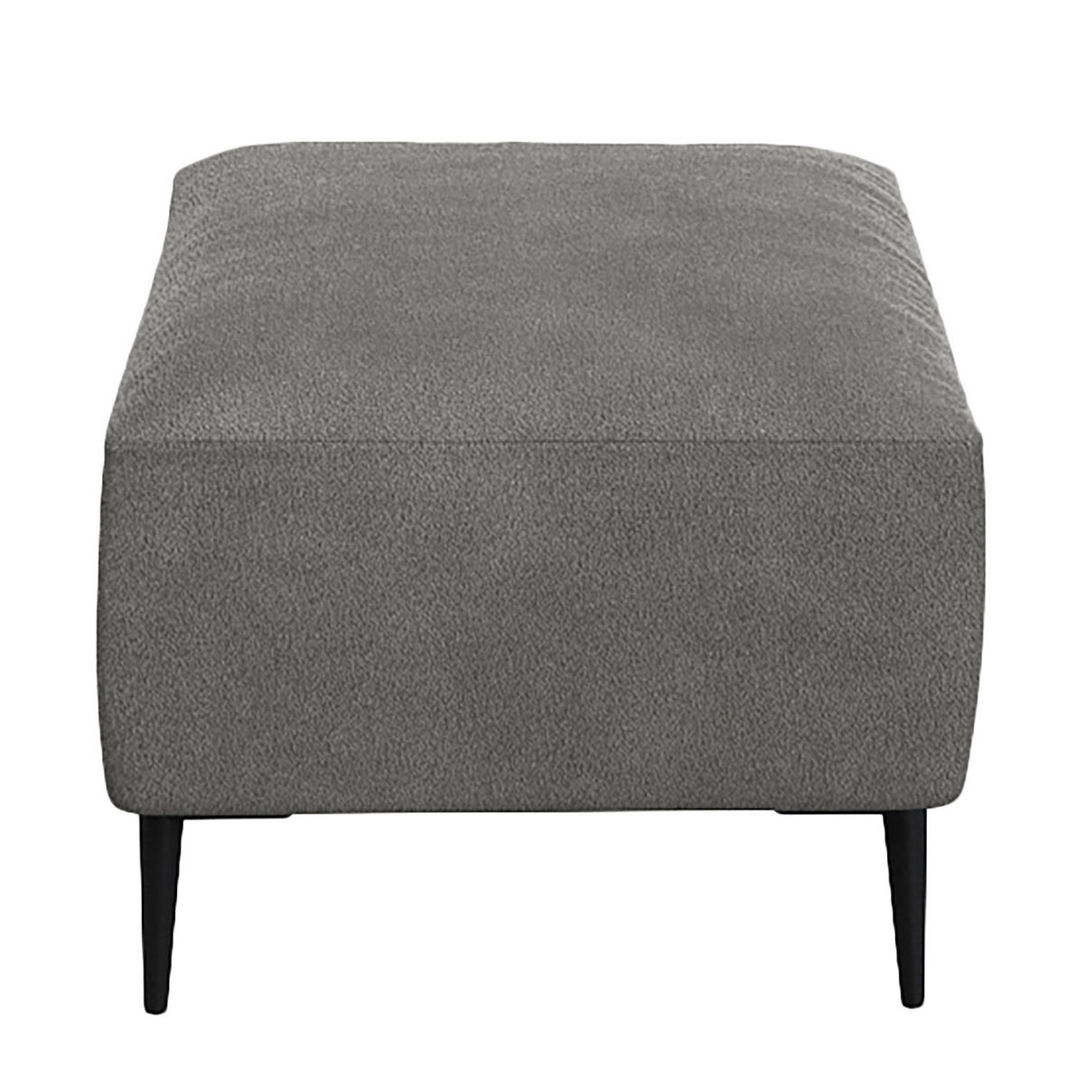 POLSTERHOCKER - Schwarz/Grau, Metall (90/45/60cm) - home24