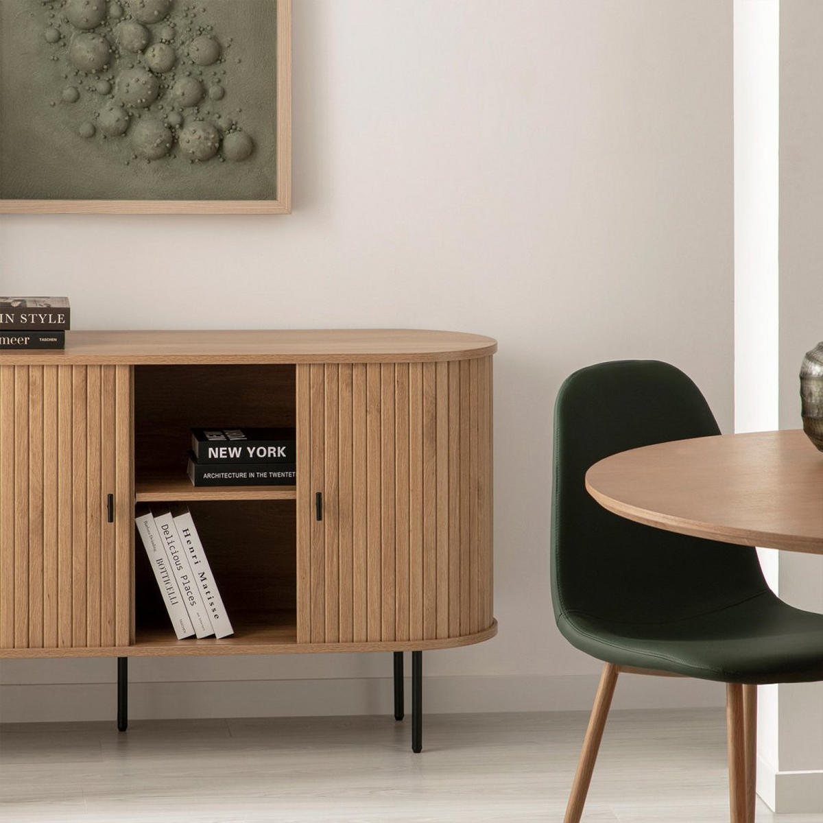 ANRICHTE NIEDRIGE Breda Natürlich 140 cm x 76 cm - Naturfarben, Holzwerkstoff (140/76/40cm) - Klast Home