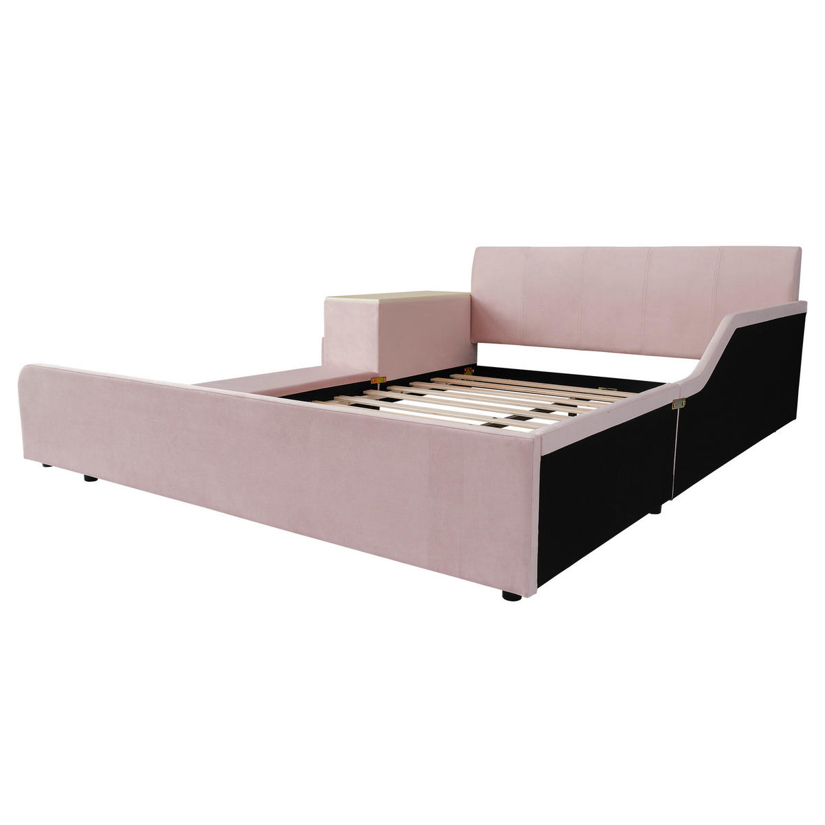 KINDERBETT 140/200 cm Pink - Pink, Textil