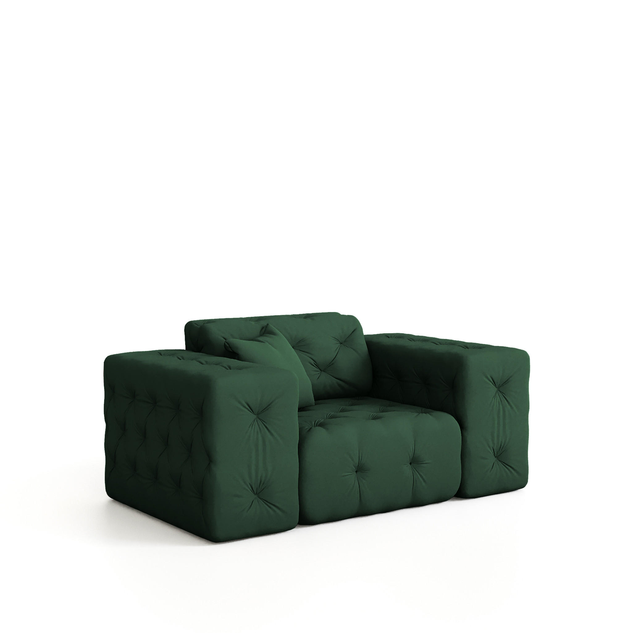 SESSEL Chantal - Grün, Holzwerkstoff/Textil (121/78/96cm) - Fun Möbel