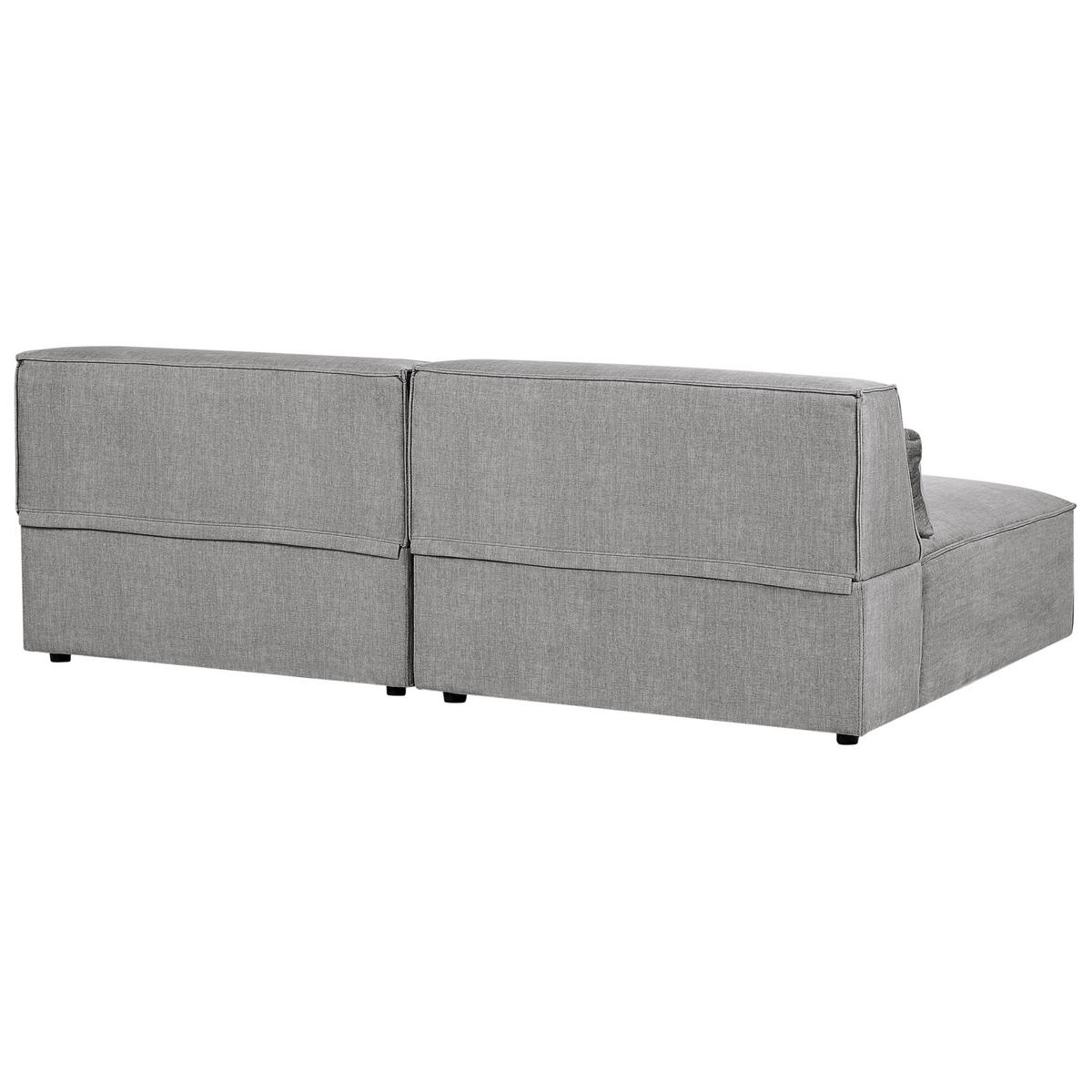 2-SITZER-SOFA grau ohne Armlehnen Hellnar - Grau, Textil (204/70/126cm) - Beliani