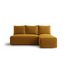 ECKSOFA mit Schlaffunktion SAVIO MINI Poso 01 Rechts - Currygelb, Textil (200/140cm) - Bedante