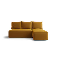 ECKSOFA mit Schlaffunktion SAVIO MINI Poso 01 Rechts - Currygelb, Textil (200/140cm) - Bedante