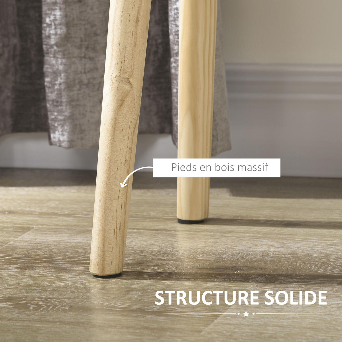 NACHTSCHRANK 2er-Set DE-12959 1 Schublade, skandinavisch Weiß/Naturholz - Weiß, Holzwerkstoff (30.5/60/40.5cm) - ComfortXL