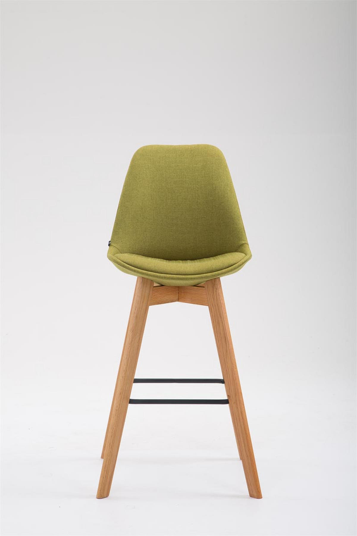 BARHOCKER Stoff grün - Eukalyptusholzfarben/Grün, Holz/Textil (48/112/56cm) - CLP
