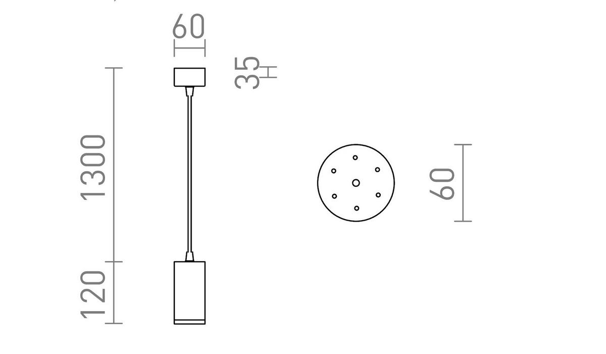 PENDELLEUCHTE BELENOS weiß 9 W - Weiß, Metall (6/6/12.2cm)