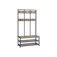 GARDEROBENSTÄNDER - Schwarz, Holzwerkstoff (100/184/40cm) - Hansiro