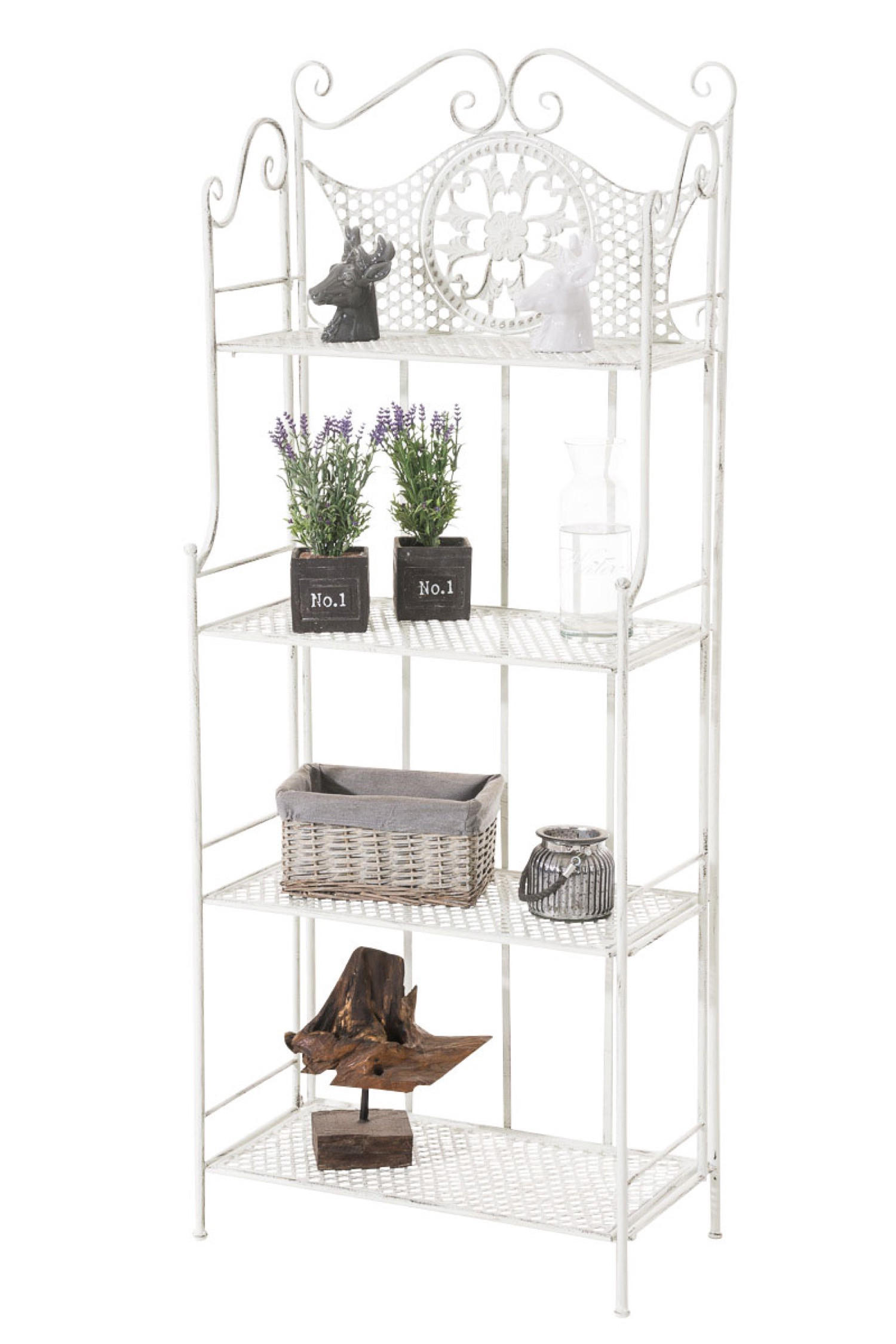 STANDREGAL Anic antik weiß - Creme, Metall (61/153/33cm) - TPFGarden