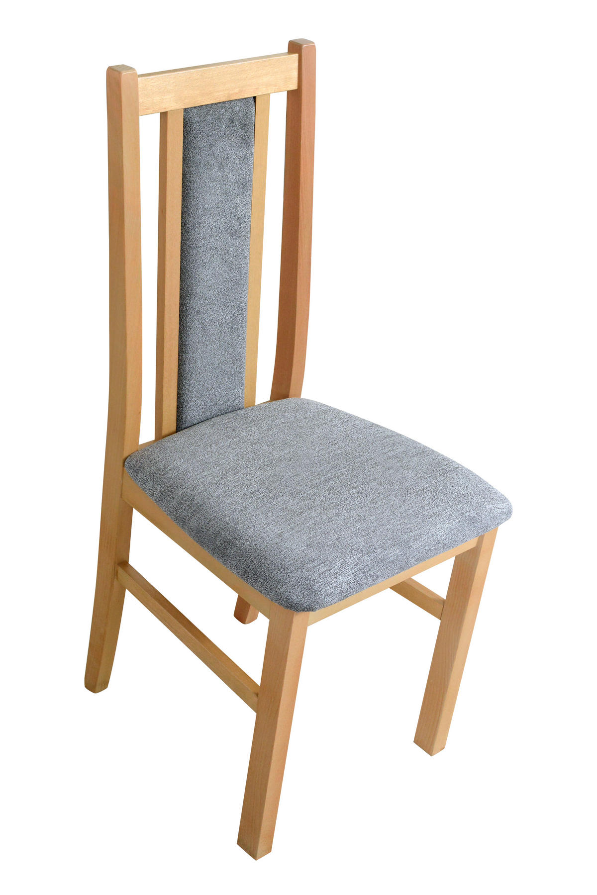 STUHL 2er Set BOS 14 grandson - Beige/Zinkfarben, Holz (43/94/40cm) - Leaf Design
