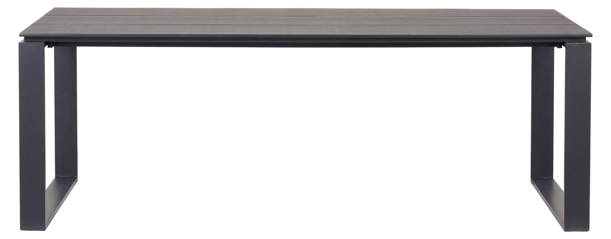 GARTENTISCH, Martinus, Schwarz, HDPE, 210 x 100 x 75 cm - Schwarz, Kunststoff (100/210/75cm) - ebuy24