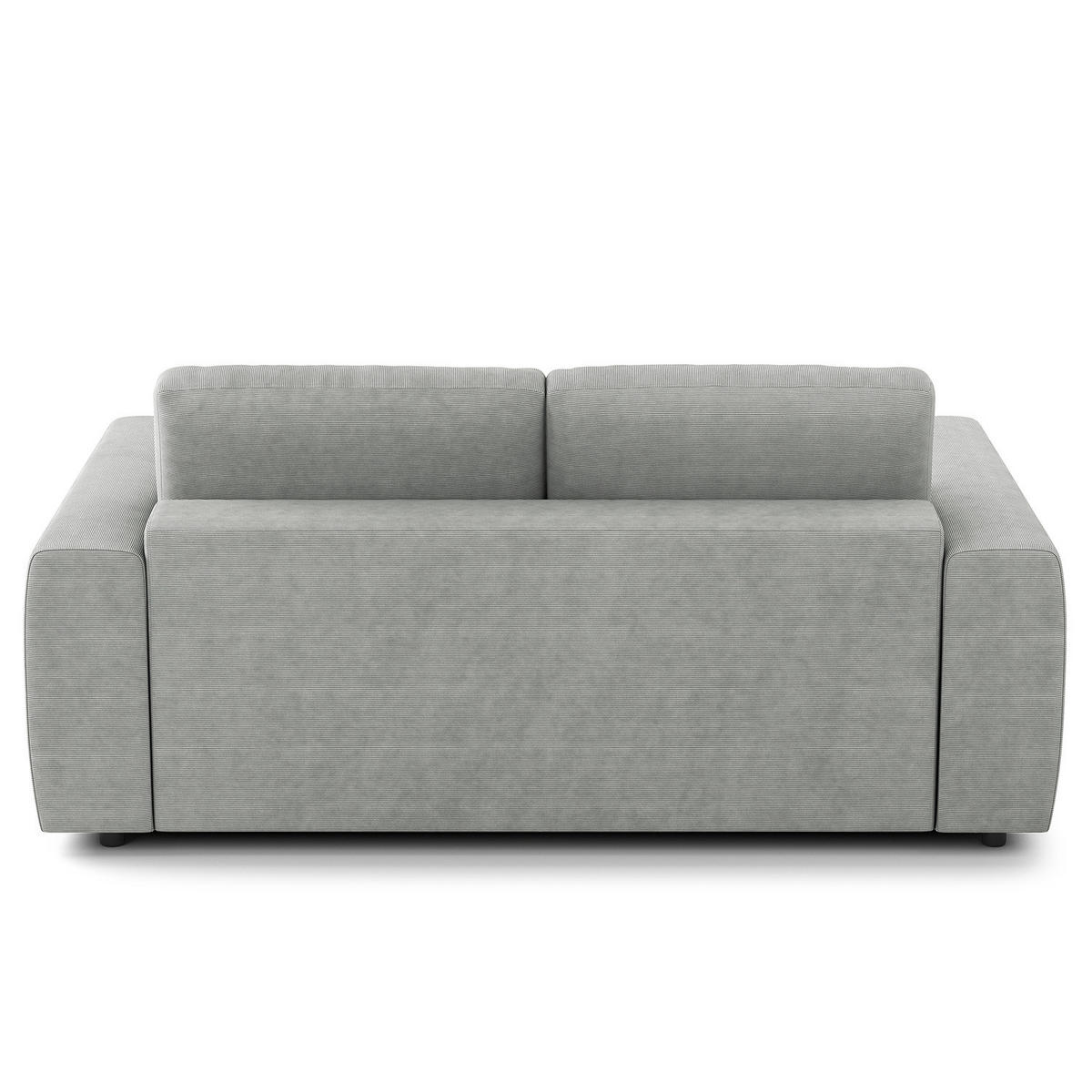 2-SITZER SOFA - Schwarz/Grau, Kunststoff/Textil (182/80/117cm) - home24