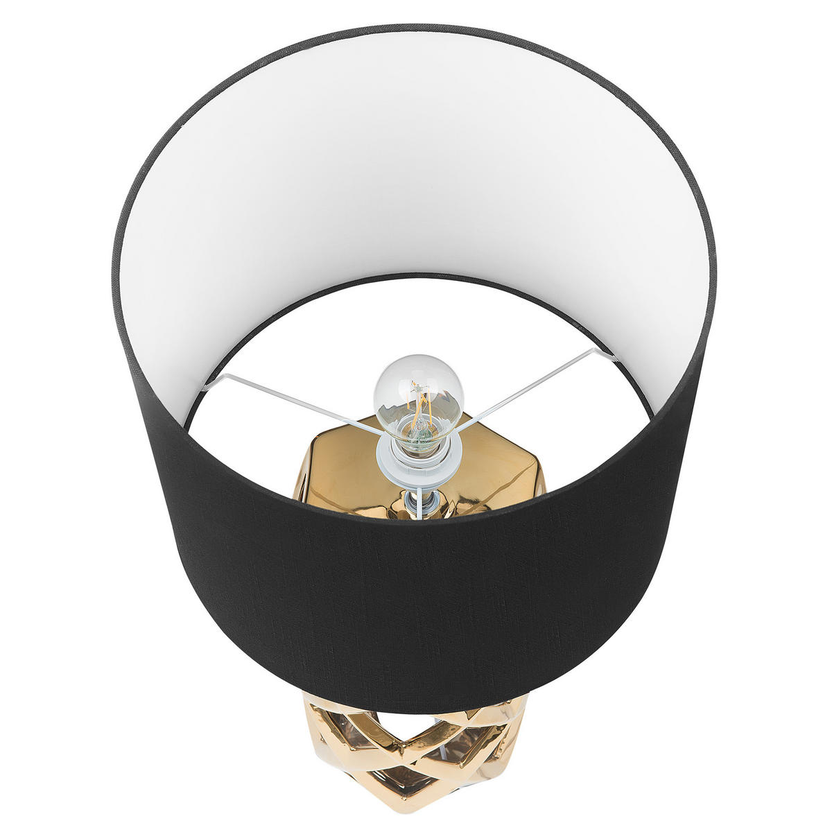 TISCHLAMPE Selja 35/35/71 cm - Schwarz, Keramik (35/35/71cm) - Beliani