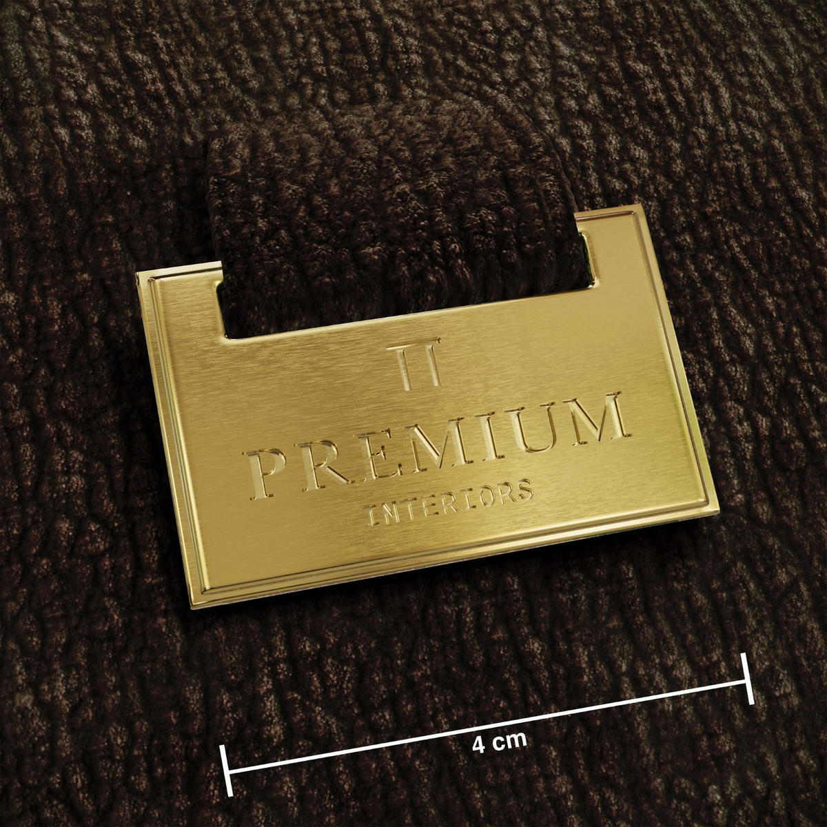 SOFA LUSH Gemusterter Samt Espressobraun 205cm - Dunkelbraun/Braun, Textil (205/72.5/90cm) - Premium Interiors