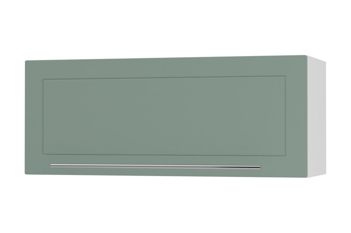 KLAPPHÄNGESCHRANK Kvantum W4B/90 Mint Matt / Weiß Matt 90 / 32,5 / 36cm - Weiß/Mintgrün, Holz/Holzwerkstoff (90/36/32.5cm) - Feldmann-Wohnen