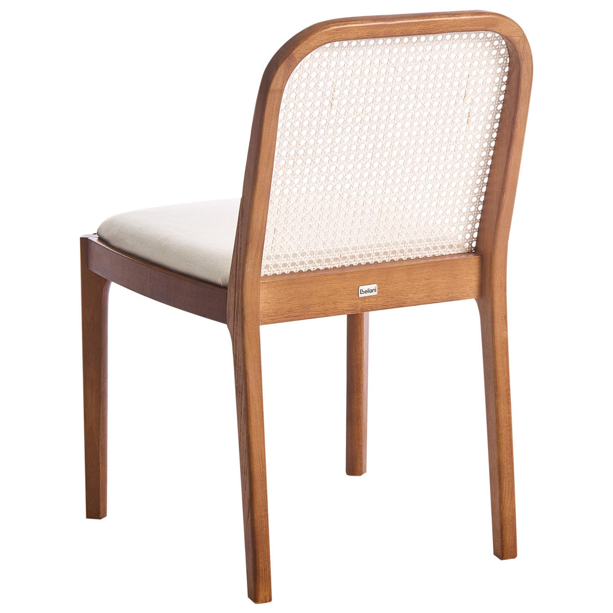 ESSZIMMERSTUHL 2er-Set Stoff Braun/Beige Edina - Beige, Textil (50/80/54cm) - Beliani