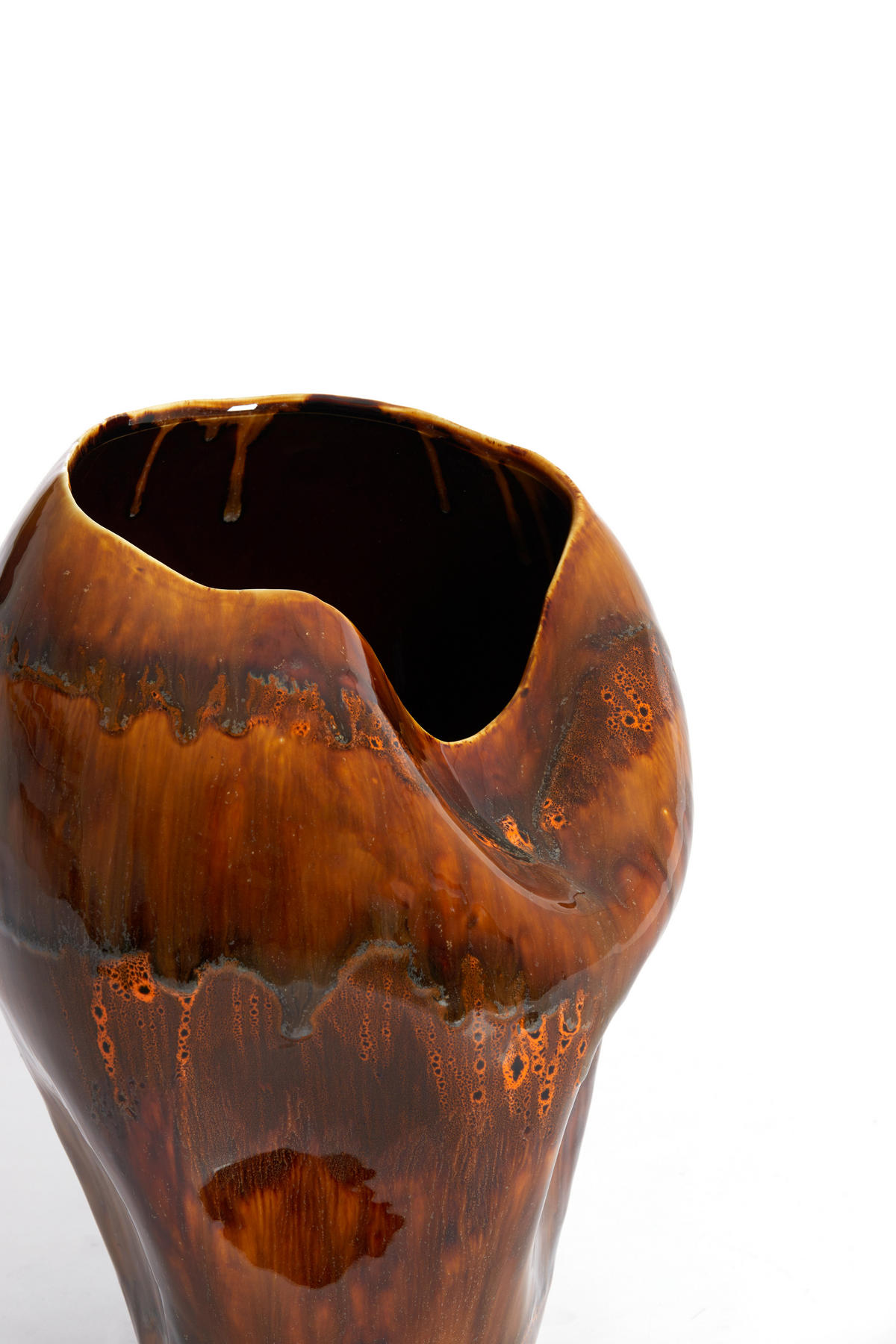 VAZE Azura Braun 26/24.5/35 cm - Braun, Keramik (35cm) - Light & Living