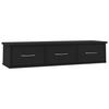 WAND-SCHUBLADENREGAL SCHWARZ 88X26X18,5 CM HOLZWERKSTOFF - Schwarz, Holz (88/18.5/26cm) - vidaXL