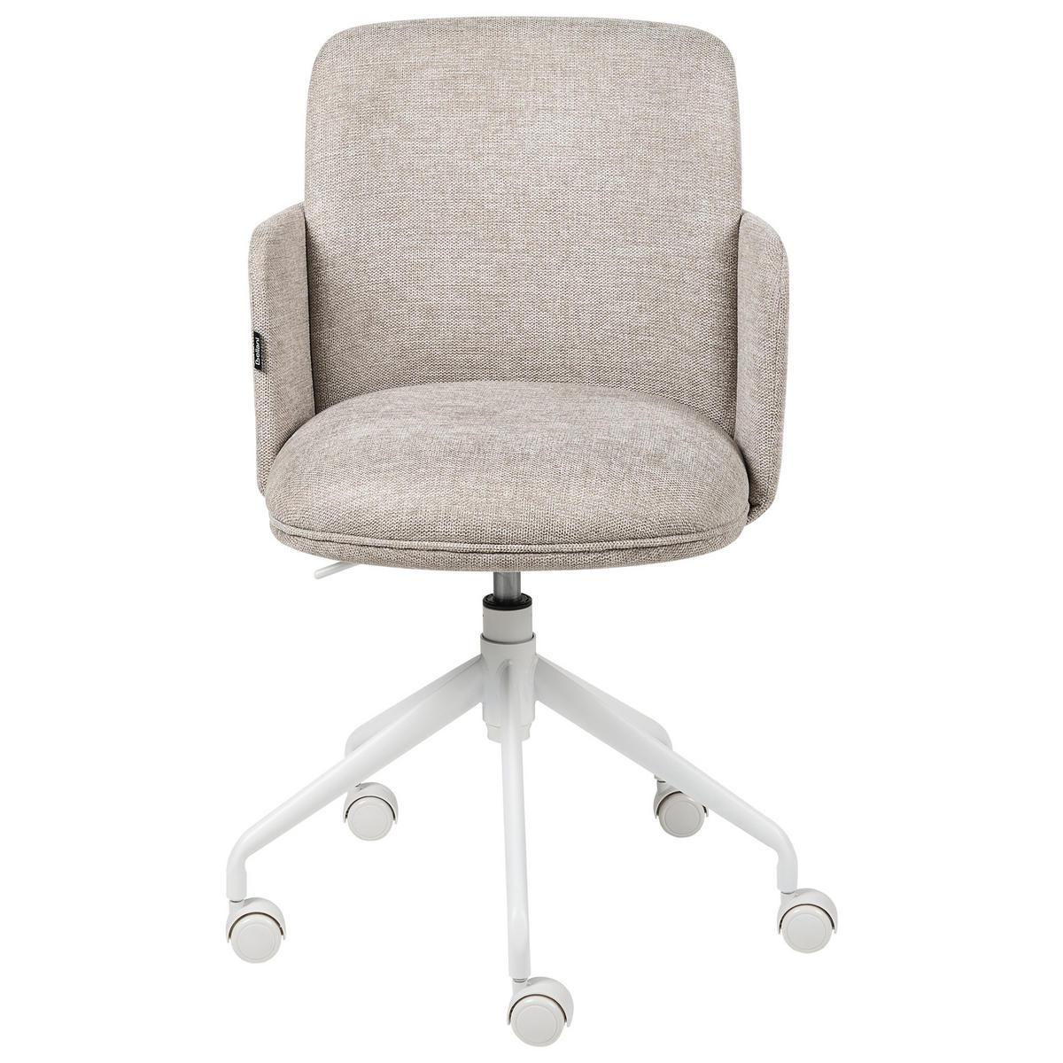 BÜROSTUHL Beige Dryden - Beige/Weiß, Textil (60/84/60cm) - Beliani