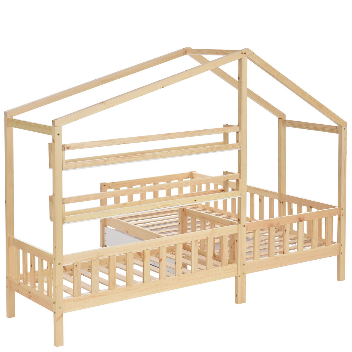 HAUSBETT 140x200 cm, hydraulisch mit 3 Schubladen, verstellbarem Kopfteil & USB, Samt, grau - Naturfarben, Holz (99/128cm)