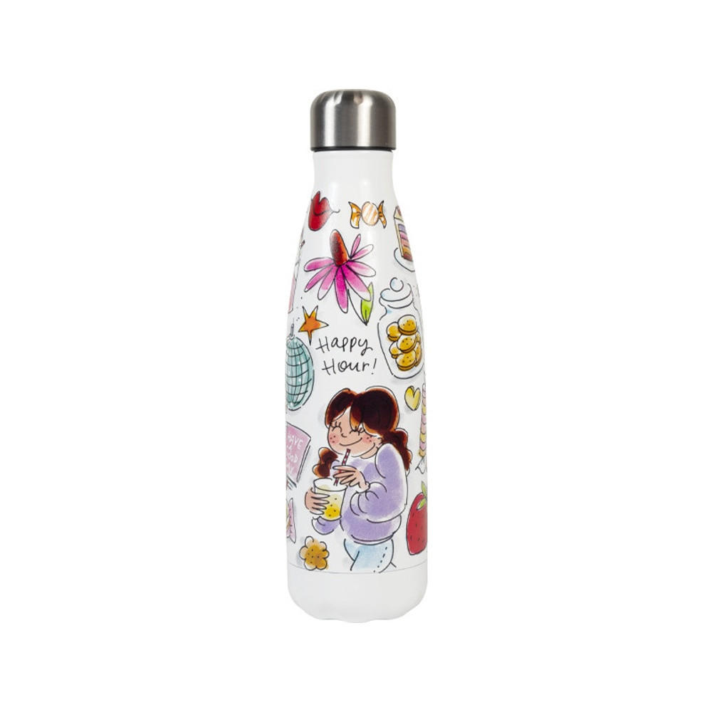 THERMOSFLASCHE Happy Hour in Bunt - 500 ml - Multicolor, Metall (0.5L) - Blond Amsterdam