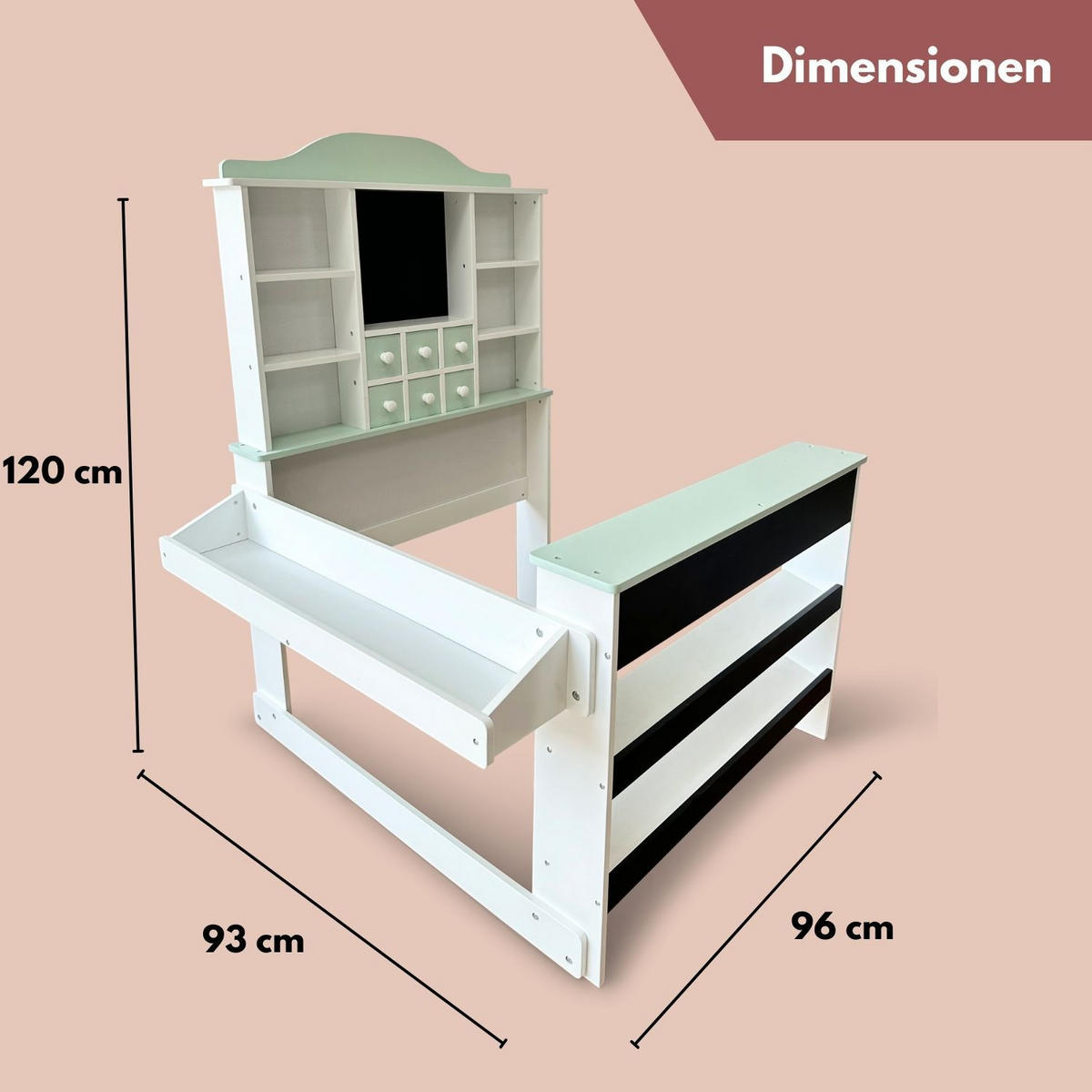 KAUFLADEN PIT in Grün Holz - Grün, Holzwerkstoff (93/120/96cm) - Coemo