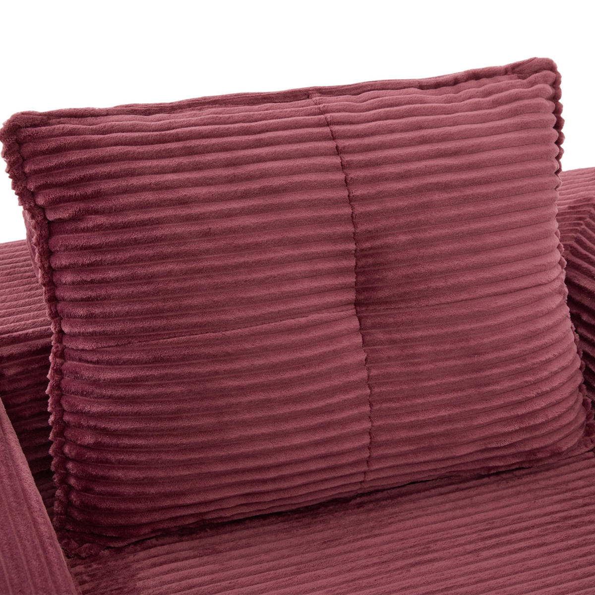 SCHLAFSOFA DE-33602 mit Federkern und Getränkehalter Weinrot - Weinrot, Textil (122/80/98cm) - ComfortXL