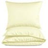MAKO-SATIN-BETTWÄSCHE 135x200 Bettbezug einfarbig 100% Baumwolle - Uni Vanille - Hellgelb, Textil (135/200cm) - Carpe Sonno