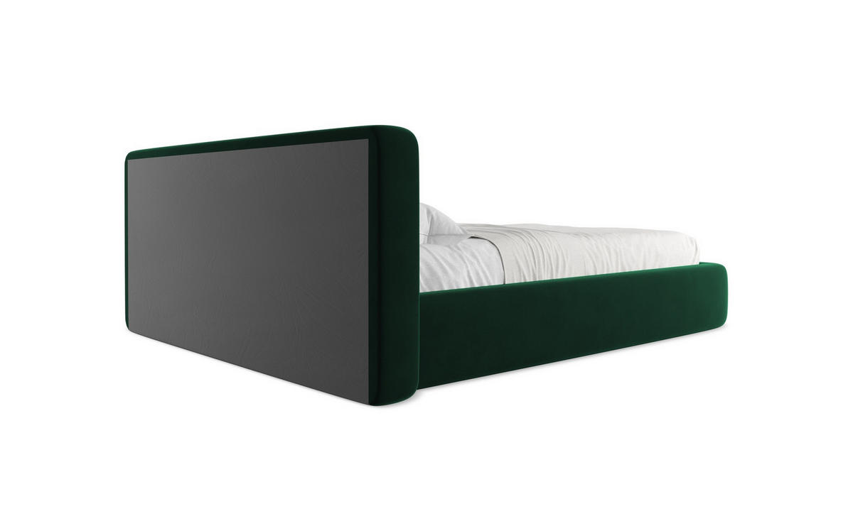 POLSTERBETT mit Lattenrost 200x260 Grün - Schwarz/Grün, Kunststoff/Textil (140/200cm) - Makamii