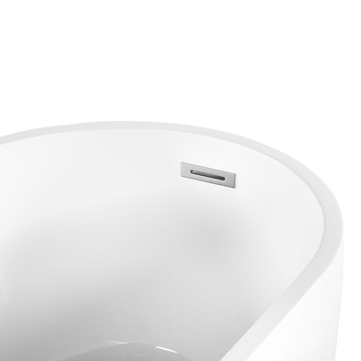 BADEWANNE FREISTEHEND 78x170x72 cm weiß Solarte - Weiß, Kunststoff (78/72/170cm) - Beliani