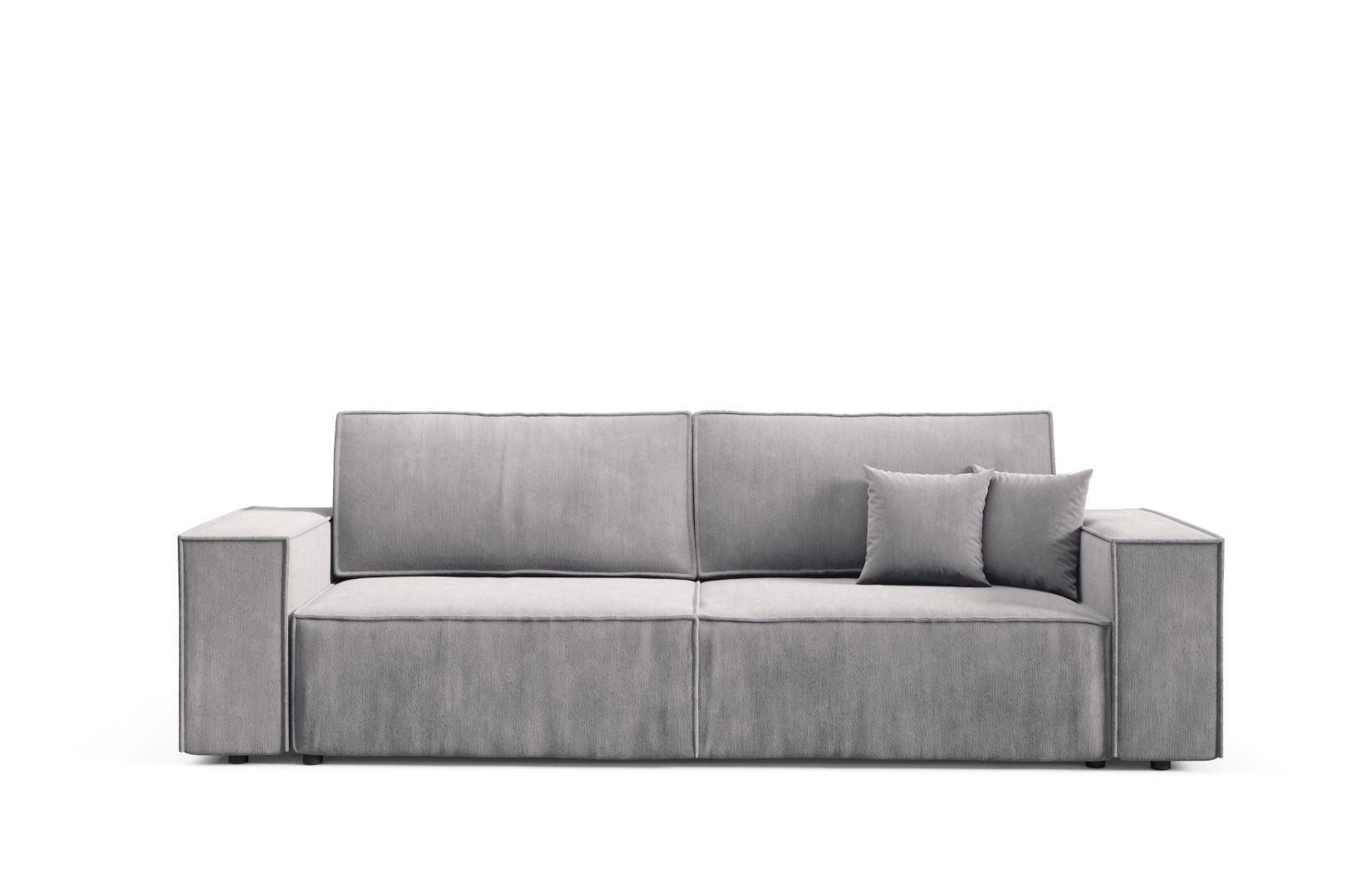 SCHLAFSOFA mit Bettkasten Grau - Grau, Textil (255/88/102cm) - Furnisell