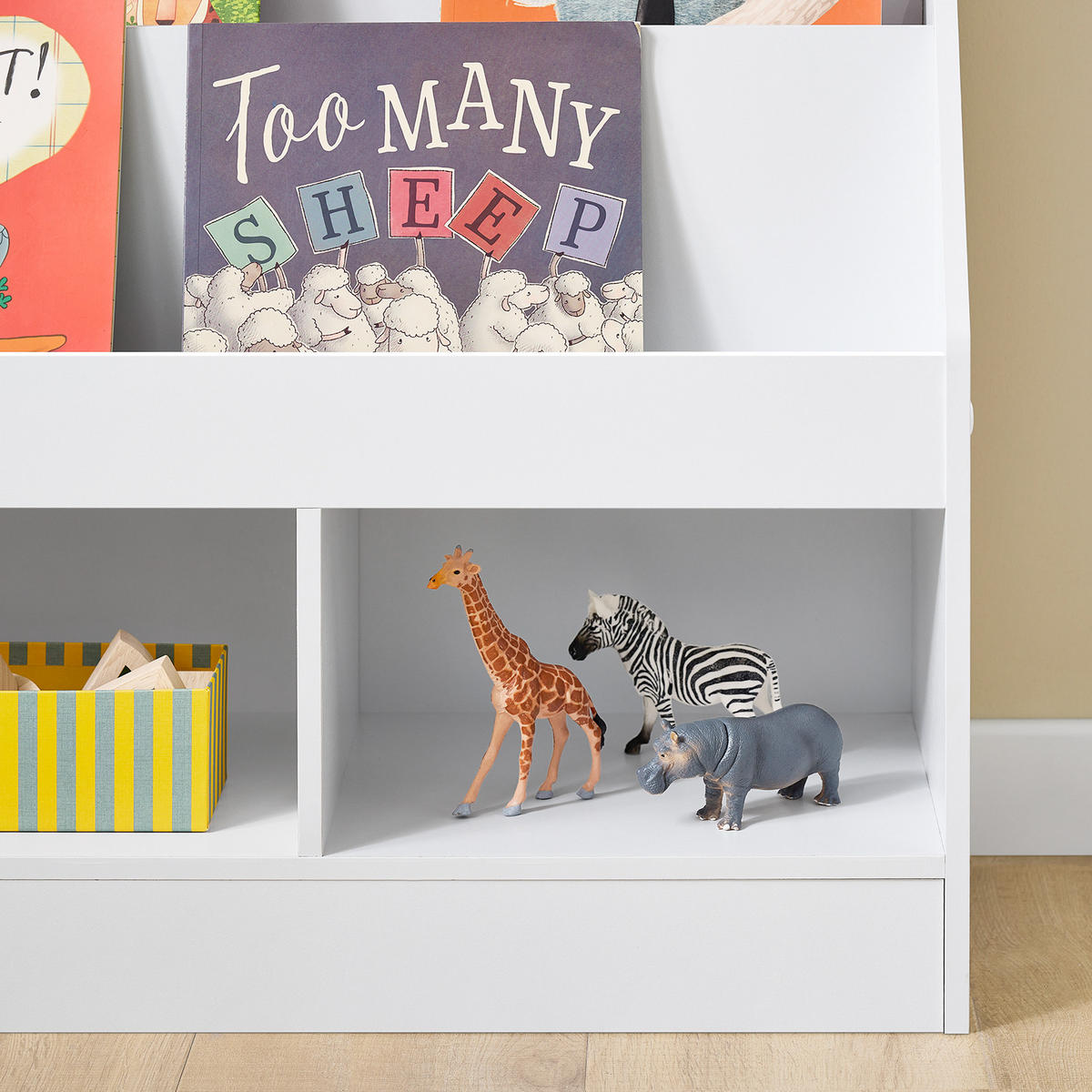 BÜCHERREGAL Kinder Weiß - Weiß, Holzwerkstoff (100/80/30cm) - SoBuy