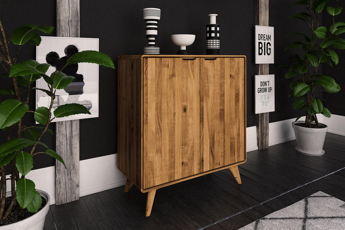 KOMMODE HOCH GREG Wildeiche - Wildeiche, Holz (90/92/40cm) - byoak