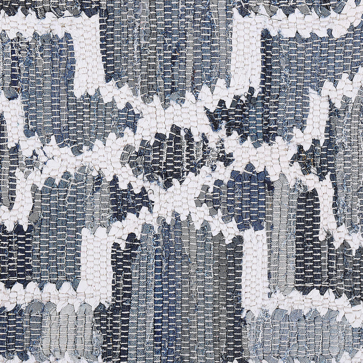 TEPPICH geflochten Adiyaman 200/140 cm - Blau, Textil (140/200cm) - Beliani