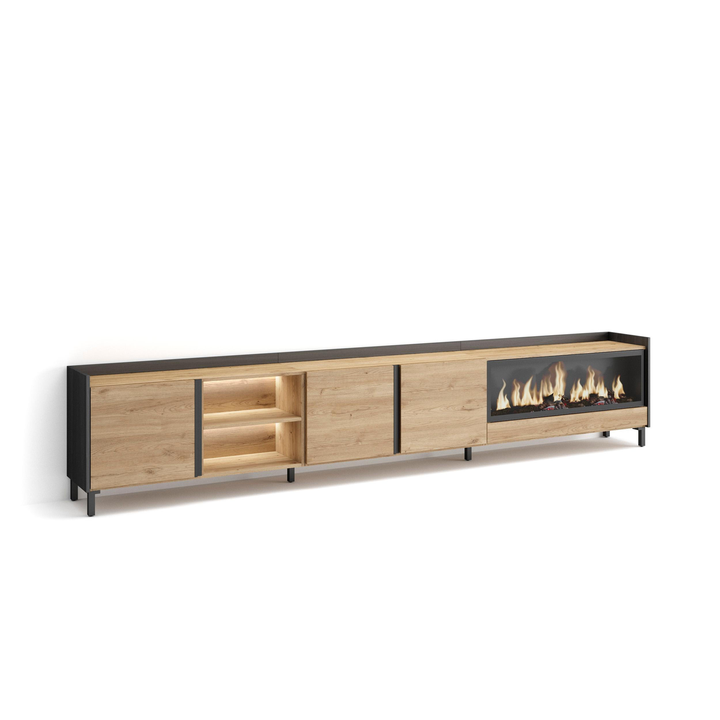 Skraut Home Lowboard, Eiche 315x61x35 cm