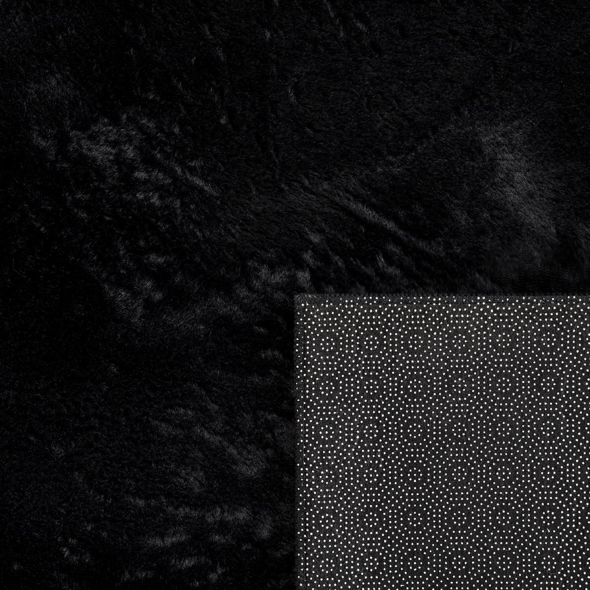 TEPPICH Kurzflor waschbar Einfarbig Wohnzimmer schmutzabweisend Schwarz Rechteckig 160x230 - Schwarz, Textil (160/230cm) - KADIMA DESIGN