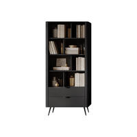 BÜCHERREGAL Lante - Dunkelgrau/Schwarz, Holzwerkstoff/Metall (88/194/38cm) - MIRJAN24