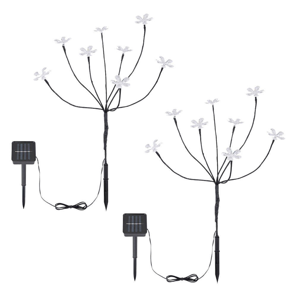 LED AUSSENLEUCHTE Silber mit Erdspieß 2er Set - Silberfarben, Glas (60/60/62cm)