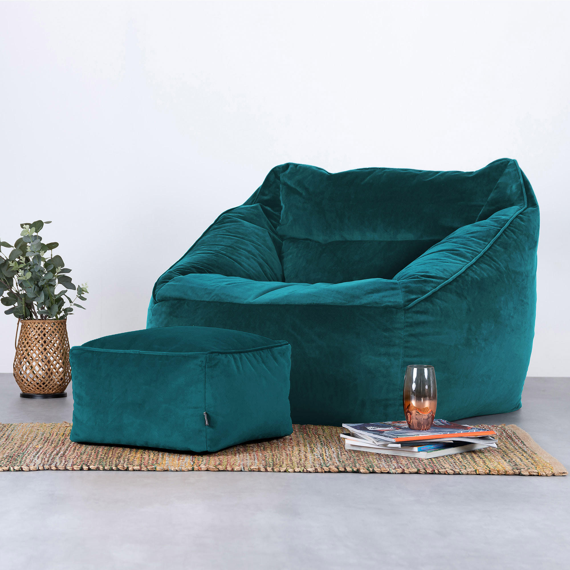 SITZPOUF Amara - Grün, Kunststoff (42/24/42cm) - icon