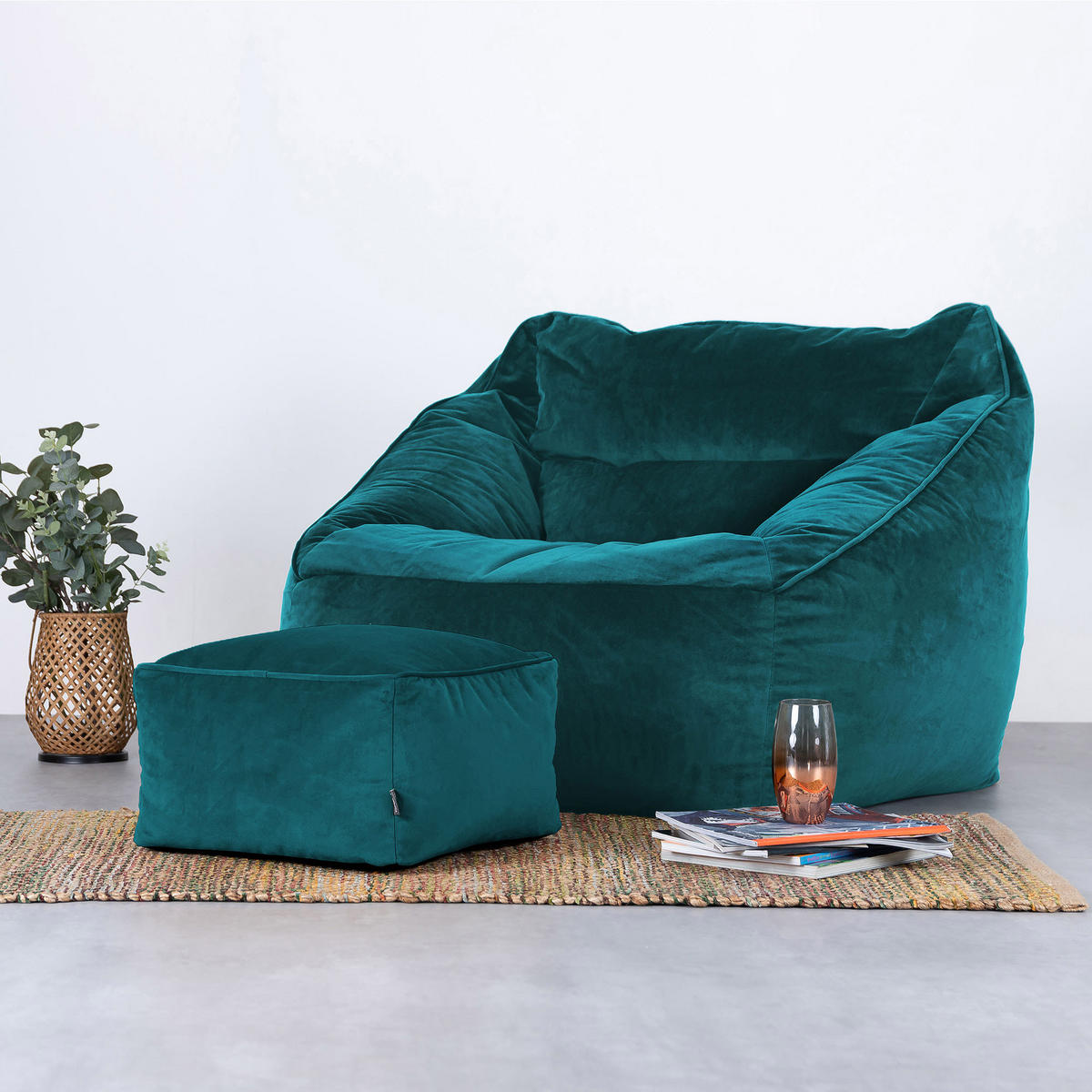 SITZPOUF Amara - Grün, Kunststoff (42/24/42cm) - icon