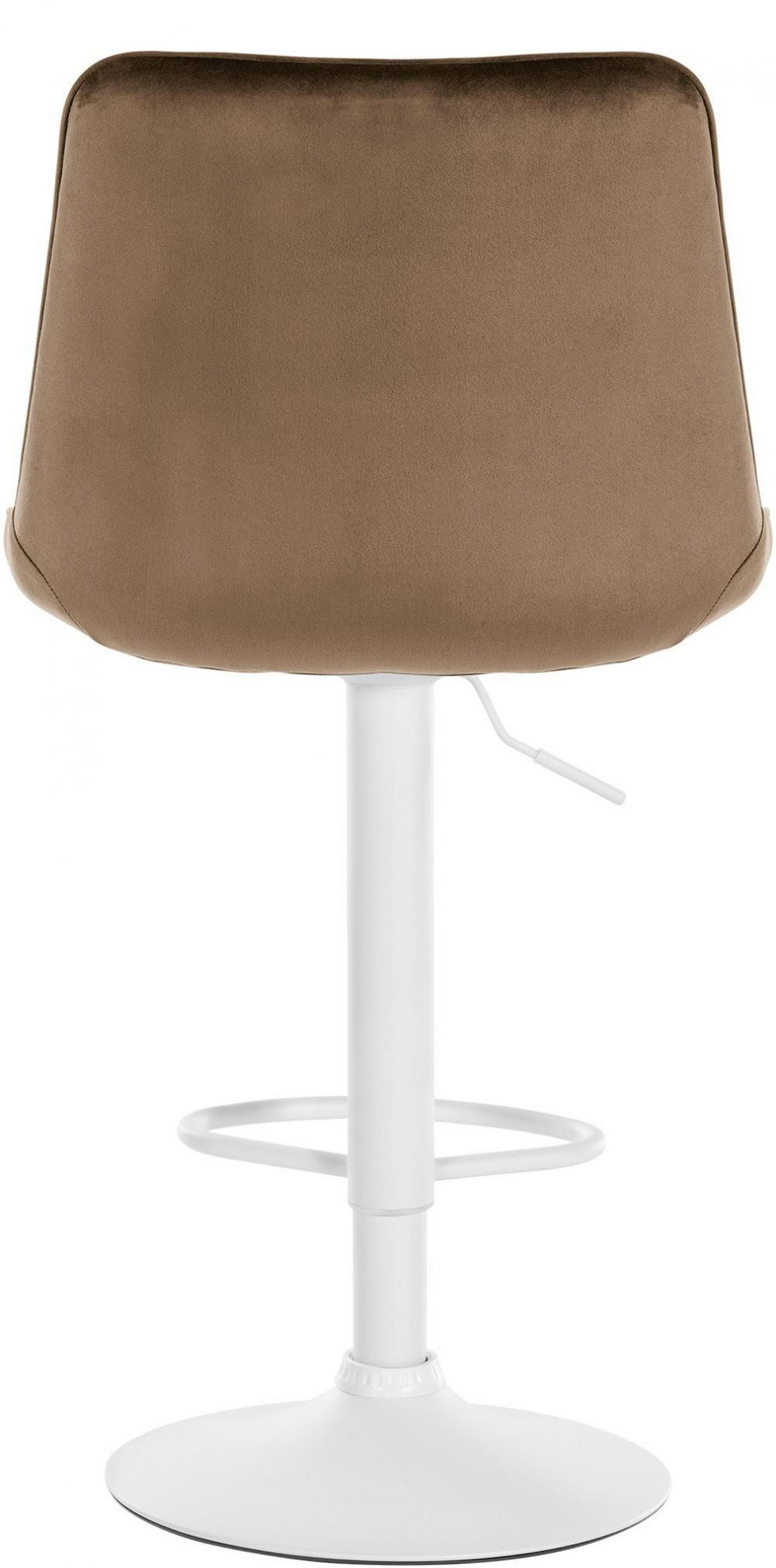 BARHOCKER 2er Set Samt Braun - Braun, Textil/Metall (49.5/91/50cm) - CLP