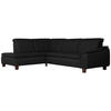 ECKSOFA mit Ottomane links Kaylil Flachgewebe schwarz - Schwarz, Kunststoff (187/247cm) - 58aufmkessel