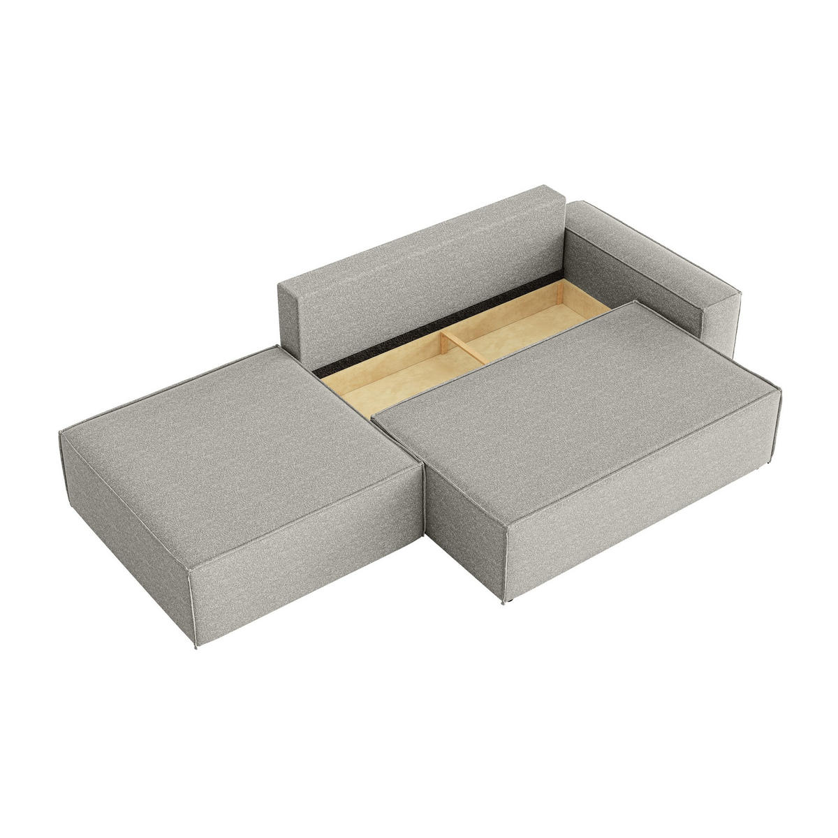 SCHLAFSOFA Lummo Si mit Schlaffunktion, Grau - Grau, Textil (263/70/100cm) - Fedve