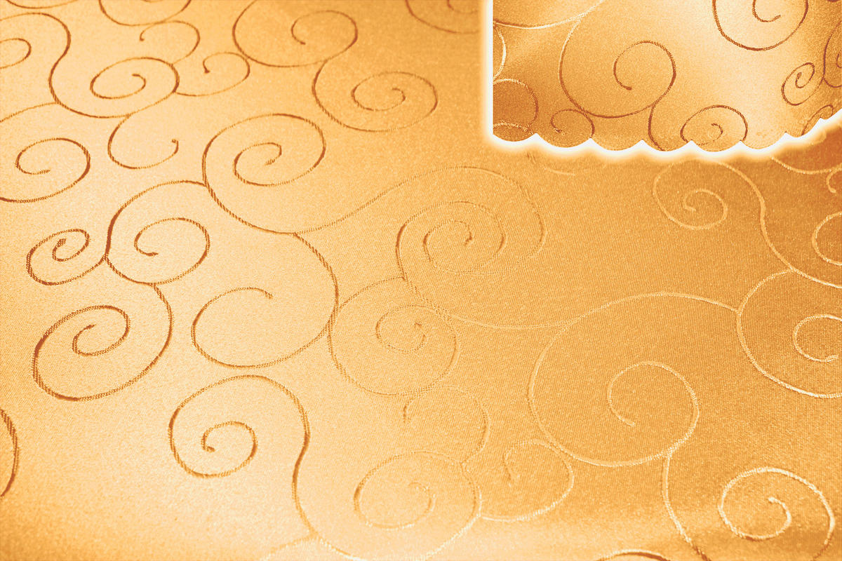 TISCHDECKE 110/110 cm Ornamente Gelb - Gelb, Textil (110/110cm) - TiborTex