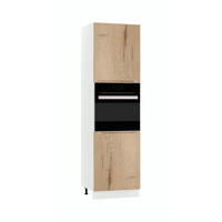 MIKROWELLENUMBAUSCHRANK D60PK/2133 PL - Zivora - Elegante Geräte-Integration - Eiche Artisan, Holz (60/213.3/56cm) - ROYAL24_MARKT