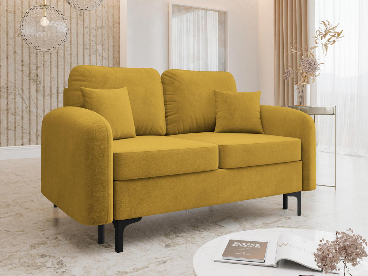 SCHLAFSOFA Venice Small - Schwarz/Braun, Holz/Textil (157/96/94cm) - MIRJAN24